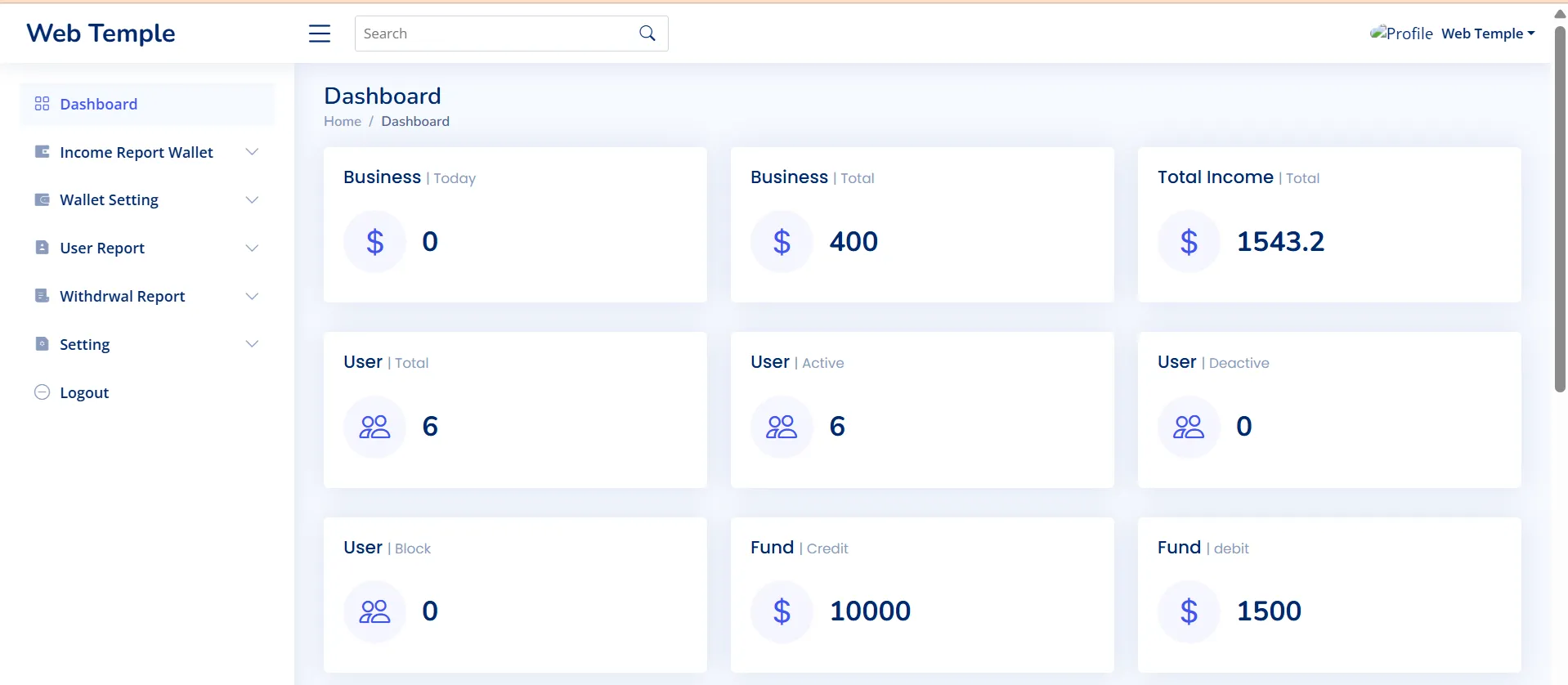 Admin Management Panel